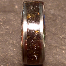 Load image into Gallery viewer, Fire Opal and Shungite Tungsten Ring