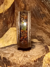 Load image into Gallery viewer, Gem Dino and Black Opal Silver Birdseye Maple Bentwood Ring