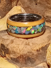 Load image into Gallery viewer, Welo Opal Birch Wideband Bentwood Ring