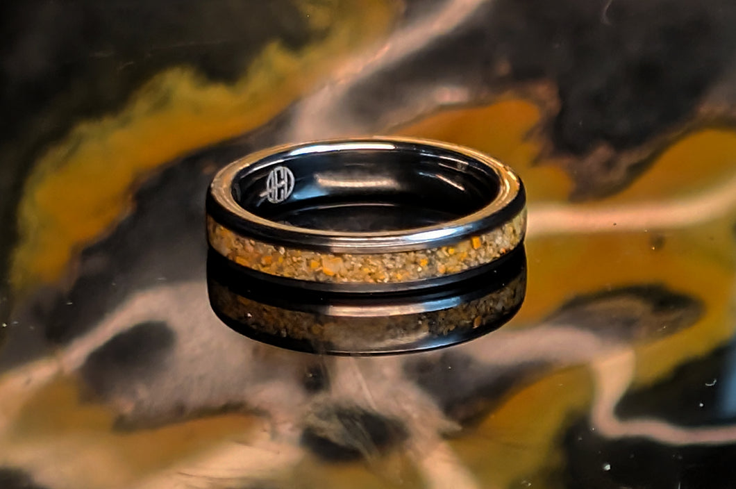 Bumblebee Jasper Stackable Tungsten Ring