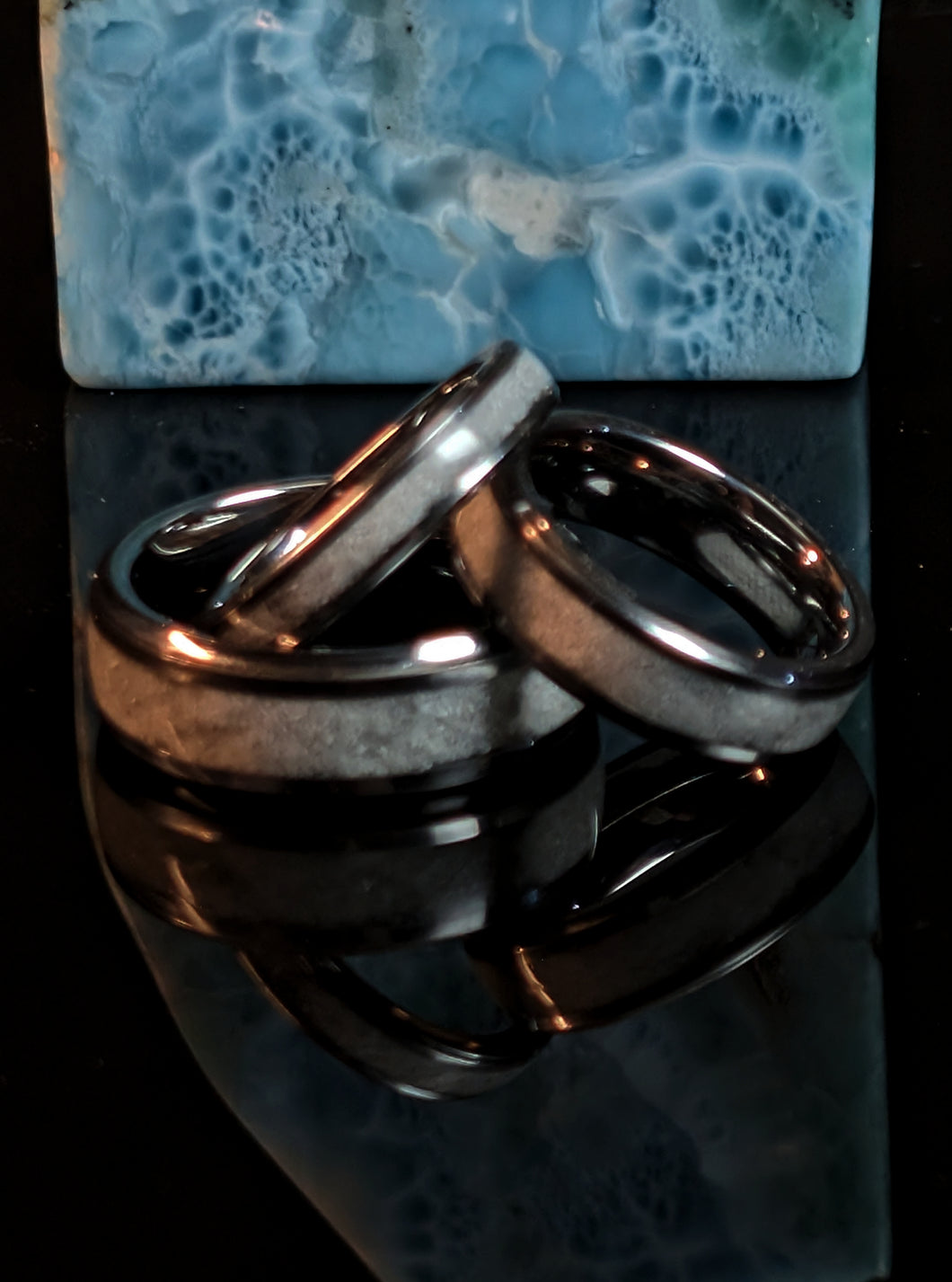 Larimar Tungsten Ring