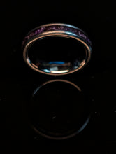 Load image into Gallery viewer, Amethyst Stackable Tungsten Ring
