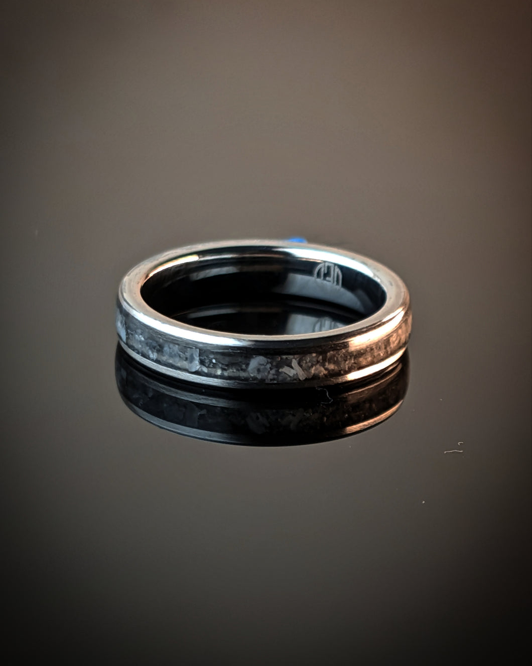 Moonstone Stackable Tungsten Ring