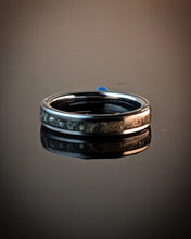 Load image into Gallery viewer, Peridot Stackable Tungsten Ring
