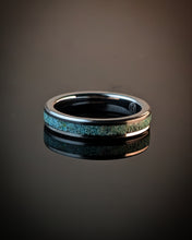 Load image into Gallery viewer, Chrysocolla Stackable Tungsten Ring
