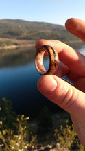 Load image into Gallery viewer, Ancient Bogwood and Moldavite Antler Ring
