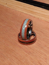 Load image into Gallery viewer, Quilted Cedar Amazonite Bentwood Ring
