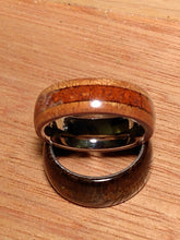 Load image into Gallery viewer, Red Jasper and Quilted Cedar Bentwood Ring

