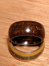 Load image into Gallery viewer, Ancient Bogoak Bentwood Ring with Dinosaur Bone Channel
