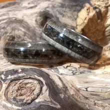 Load image into Gallery viewer, Silver Maple and Black Obsidian Ring
