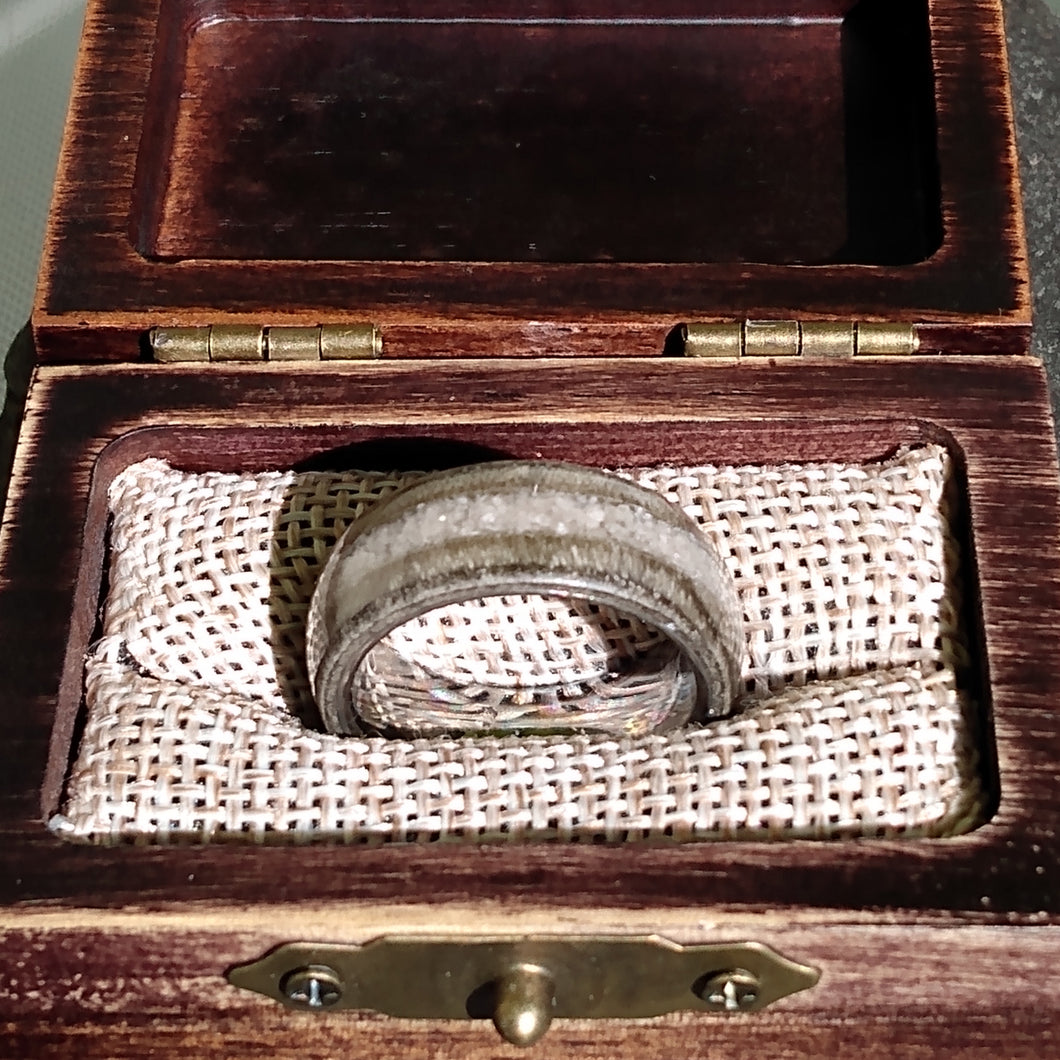 Pink Aventurine Bentwood Ring