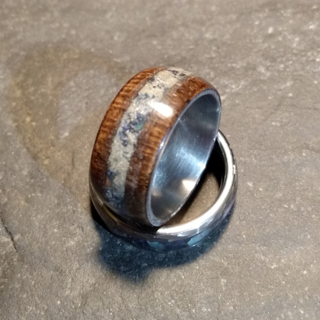 Lunar Breccia Ancient Bogwood Ring