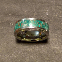 Load image into Gallery viewer, Malachite Tungsten Ring
