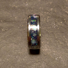 Load image into Gallery viewer, Welo Opal and Azurite Tungsten Ring
