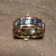 Load image into Gallery viewer, Welo Opal and Azurite Tungsten Ring
