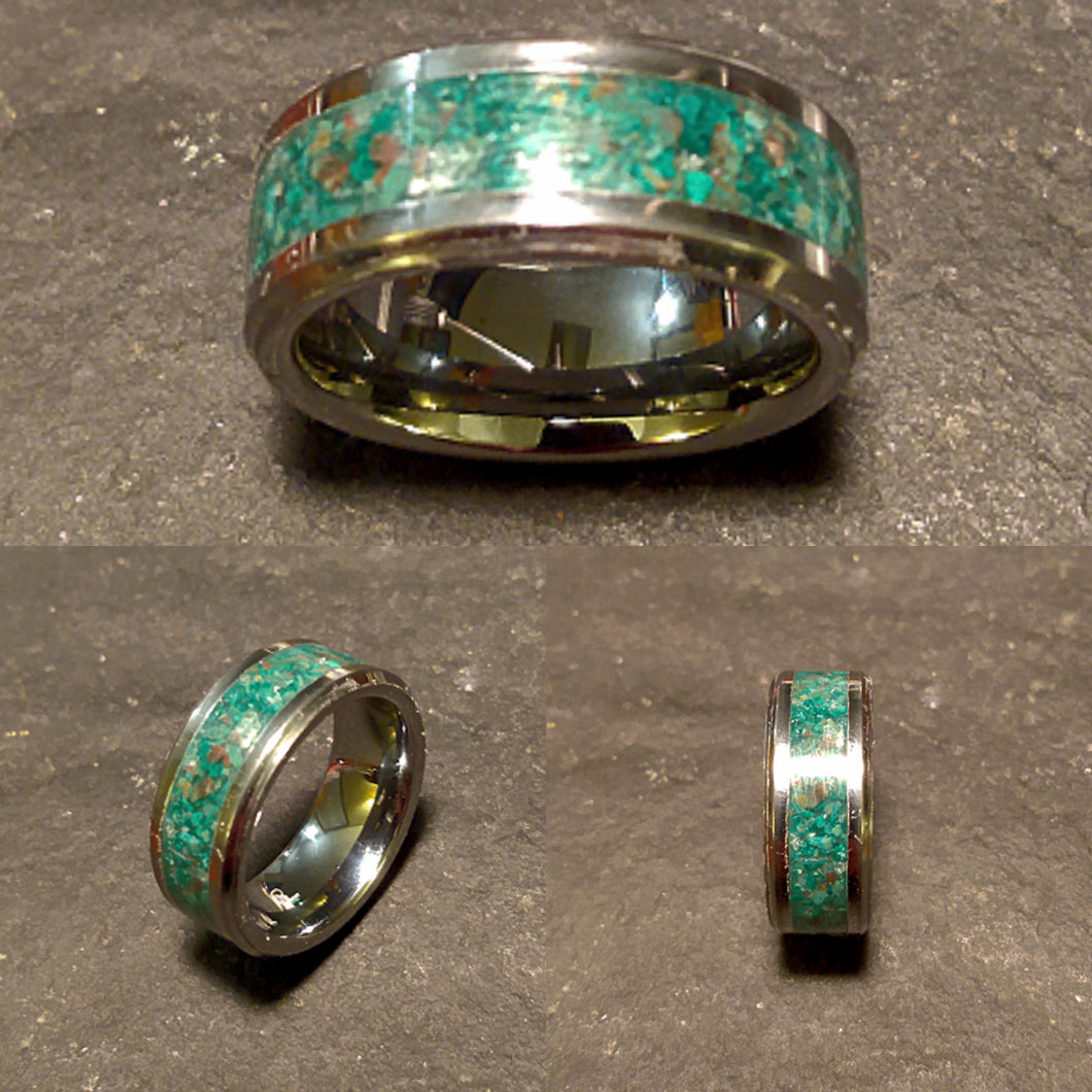 Malachite Tungsten Ring