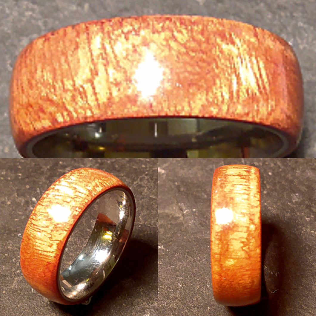 Quilted Bossé Cedar Bentwood Ring