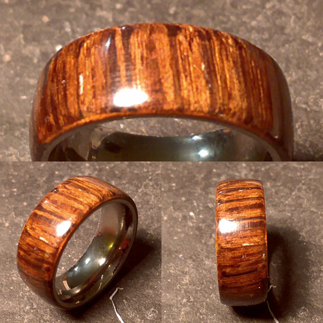 Ancient Bog Oak Bentwood Ring