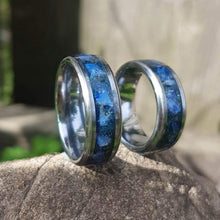 Load image into Gallery viewer, Australian Opal and Azurite Tungsten Ring
