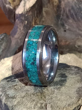 Load image into Gallery viewer, Chrysocolla Tungsten Ring
