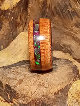 Load image into Gallery viewer, Offset Black Opal Cedar Bentwood Ring
