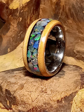 Load image into Gallery viewer, Welo Opal Birch Wideband Bentwood Ring
