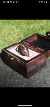 Load image into Gallery viewer, Welo opal ancient bogwood bentwood ring.
